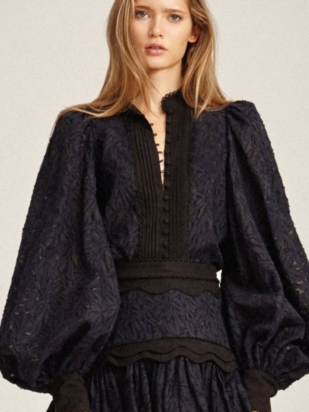 Acler Montana Blouse - Navy/Black